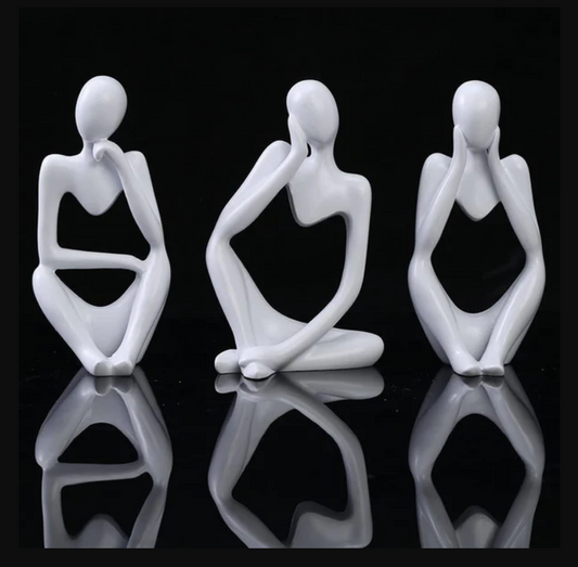 Abstract Thinking Man Statues