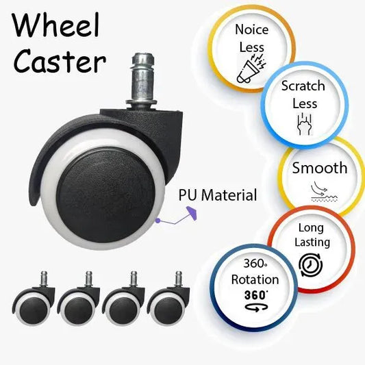 Office Chair Wheel Caster / Chair Wheels – Set of 5