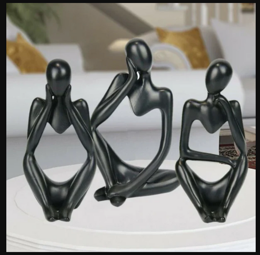 Abstract Thinking Man Statues